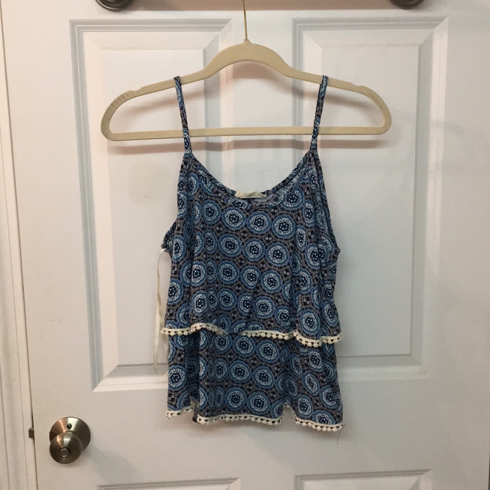 Blue strap top